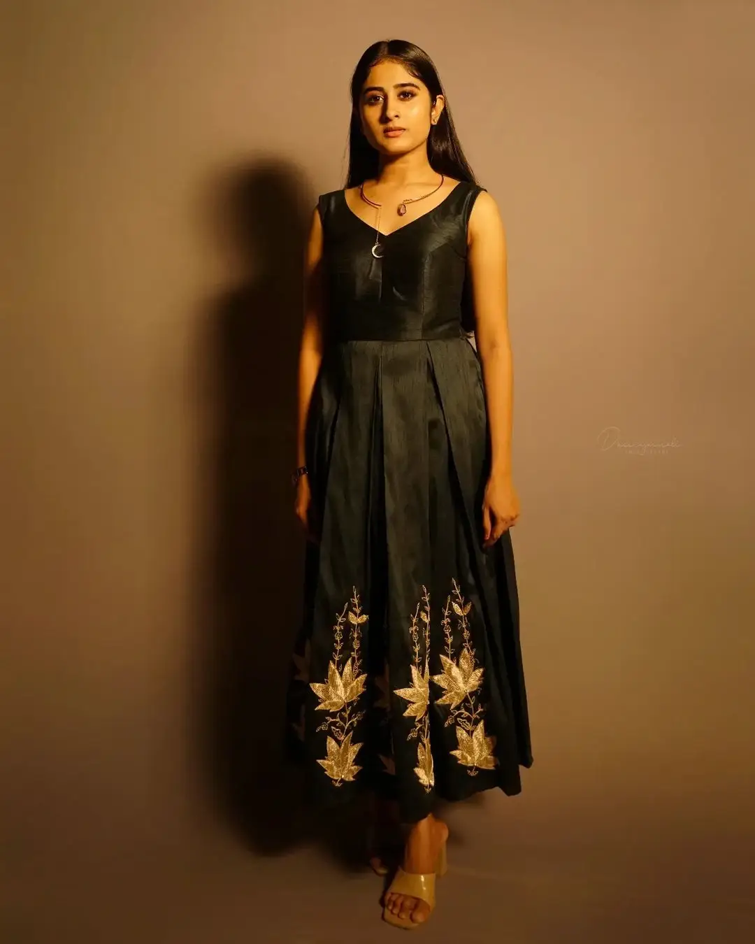 Zee Telugu TV Actress krishna Priya Nair in Black Dress